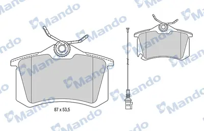 MANDO MBF015810 Balata [rr]/Wıth R90 Certıfıcatıon + Noıse Shımseat 6Q0698451B