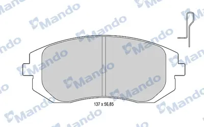 MANDO MBF015823 On Fren Balatası Subaru Impreza 00-08 Legacy 02-08 Brz 12-> Forester 02-08 Xv 12-> 26296SA031