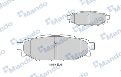 MANDO MBF015825 Arka Fren Balatası Forester 2,0 2,5 09>12 Impreza 08>12 Outback 03>11 Legacy 03>11 26696FJ000 SU00304097