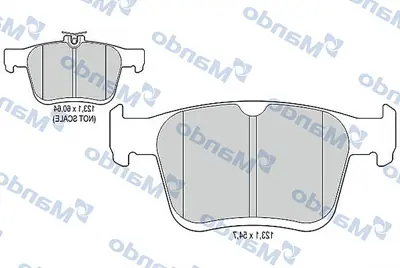 MANDO MBF015920 Balataaudı A3 2012->>, Q2 2016->>, Tt 2014->>shımlı (R90_Var) 5Q0698451Q