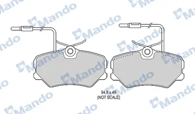 MANDO MBF016009 Balata [fr]/Wıth R90 Certıfıcatıon + Noıse Shımpeugeot 425107 95666894