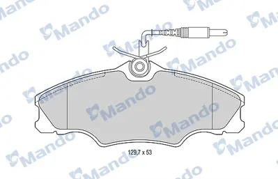 MANDO MBF016011 Balata [fr]/Wıth R90 Certıfıcatıon + Noıse Shımpeugeot 425131