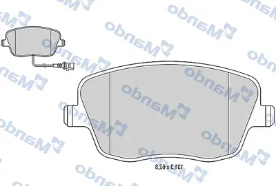 MANDO MBF016024 Balata [fr]/Wıth R90 Certıfıcatıon + Noıse Shımseat 6Q0698151C