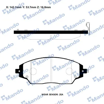 MANDO RMPD36NS Chevrolet Aveo / Kalos Saloon [t250, T255] | Lova [2008-01~]balata 95025848 95231012