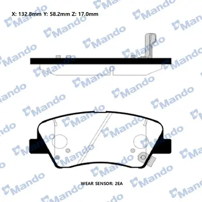 MANDO RMPH64NS Opel Astra J Sports Tourer [p10] [2010-10~2015-10]balata 58101H9A10 58101H9A60