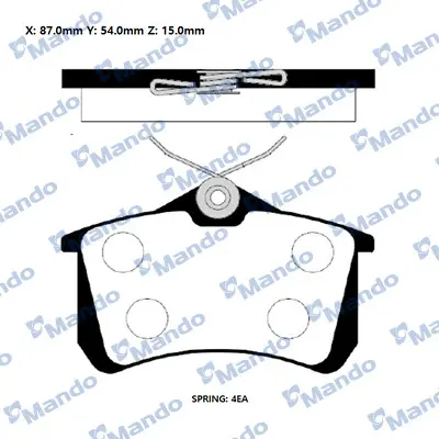 MANDO RMPP04NS Renault Megane Iıı Coupe [dz0/1_] [2009-05~]balata 4254C5 440606418R 6QD698451 9404252328 9467648988 JZW698451C L1J0698451F L1JD698451A L8E0698451A YM212M008CA