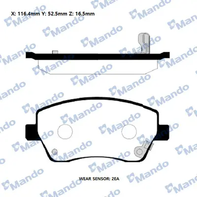 MANDO RMPZ08 Opel Agıla (B) (H08)-1.0 (F68) [2008-2011]balata 5581062J50 95515496