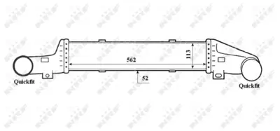 NRF 30420 Turbo Intercooler Radyatoru  Mercedes E-Serıes 2.2d 96- A2105002000