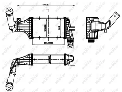 NRF 30428 Opel Zafira 2.0d 99-Intercooler / Charger 93175282