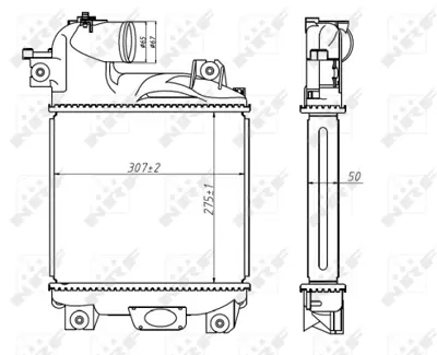 NRF 30455 Toyota Hilux 2.5d 05-Intercooler / Charger 179400L060