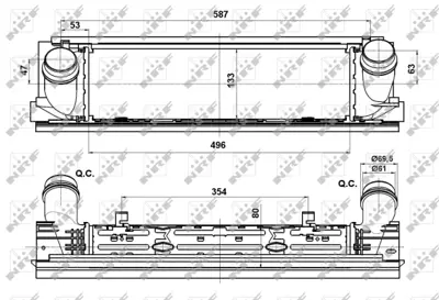 NRF 30482 Turbo Radyatoru Bmw F20 F30 N47 N13 7600530