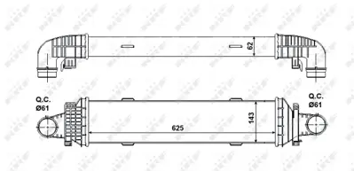 NRF 30504 Turbo Intercooler Radyatoru  Mercedes C-Serıes 2.2d 07- A2045000200