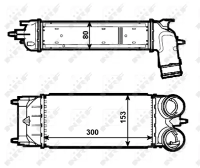 NRF 30548 Turbo Intercooler Radyatoru P508 C5 Iıı Dv6c Olcu: (300×150×80) 384P5