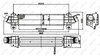 NRF 30840 Turbo Intercol Radyatoru Mondeo Iıı 2,0tdcı / 2,2tdcı 00>07 Olcu: (412×90,7×85) 1S7Q9L440AF