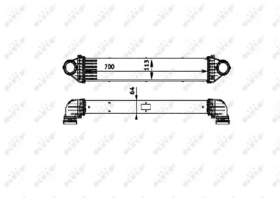 NRF 30900 Mercedes A-Series 2.0d 05-Intercooler / Charger A1695000000