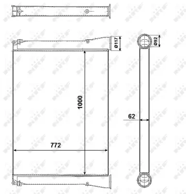 NRF 309357 Turbo Intercooler Radyatoru  Neoplan Bus Jumbo E3 90- 