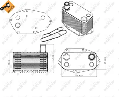 NRF 31307 Yag Sogutucu Bmw M57 D25 D30 E46 E39 E38 E53 2247204