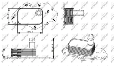 NRF 31347 Opel Astra 1.6d 16-Oilcoolers 55599943 650216