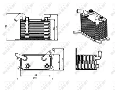 NRF 31747 Vw Phaeton 6.0l W12oilcoolers, Automatic Transmission 3D0409061G