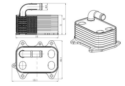 NRF 31837 Audı A6 2.0d 11-Oilcoolers 3L117021D