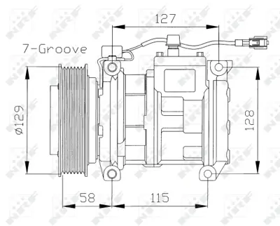 NRF 32094 Jeep Grand Cherokee 5.2 93-Compressorswith Pag Compressor Oil 56006551H