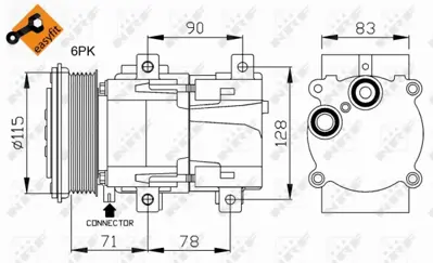 NRF 32110 Ford Mondeo 1.8 97-Compressorswith Pag Compressor Oil R96NW19D629AD