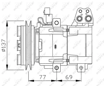 NRF 32115G Klıma Kompresoru Hyundaı H1 2.5d 98- 977014A151