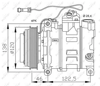 NRF 32167G Audı A6 2.5d 97-Compressorswith Pag Compressor Oil 4D0260805C 4D0260808A 4Z7260805