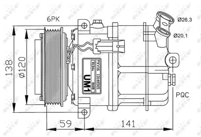 NRF 32191G Fıat Croma 1.9d 06-Compressorswith Pag Compressor Oil 71786551 93176867 93187228