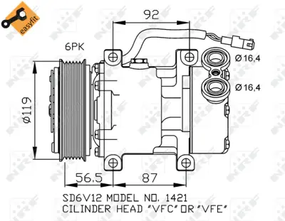 NRF 32244 Klıma Kompresoru Cıtroen Xsara 1.8 00- E162011 E162216