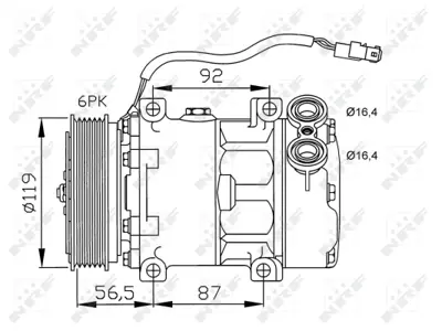 NRF 32278 Kompresor Peugeot 206-406-C5 2.0 16v 6453JF 9626902180