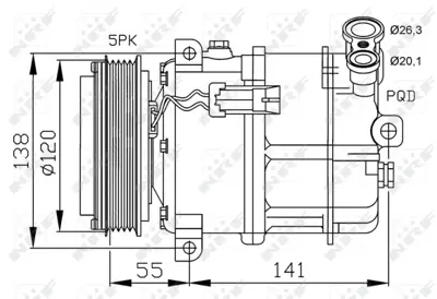 NRF 32313 Opel Vectra 1.8 02-Compressorswith Pag Compressor Oil 73502805 93197131