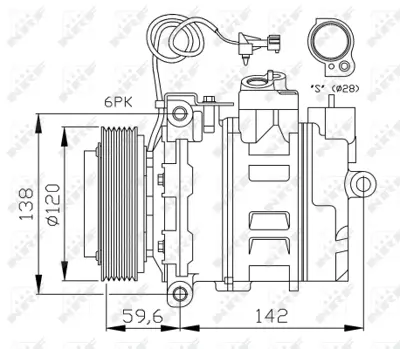 NRF 32377 Saab 9-5 2.0 98-Compressorswith Pag Compressor Oil 5048368