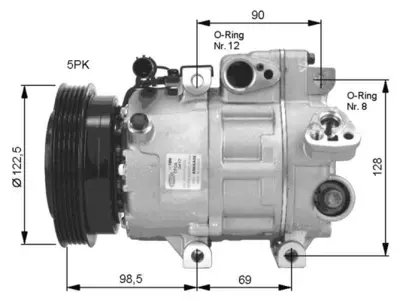 NRF 32468G Kıa Ceed 1.6d 07-Compressorswith Pag Compressor Oil 977012H240