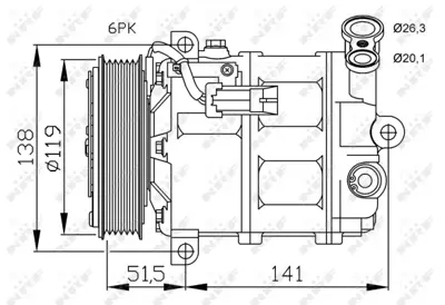 NRF 32499G Alfa Romeo 159 1.9d 06-Compressorswith Pag Compressor Oil 