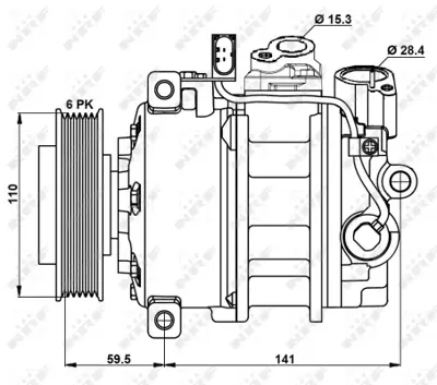 NRF 32883 Audı A4 2.0 01-Compressorswith Pag Compressor Oil 8E0260805S