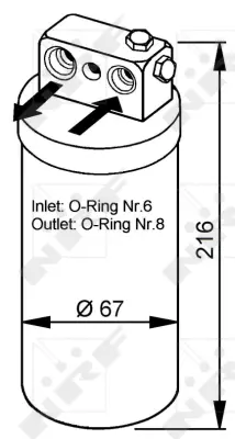 NRF 33104 Opel Omega 2.0 94-Receiver Driers 52482791