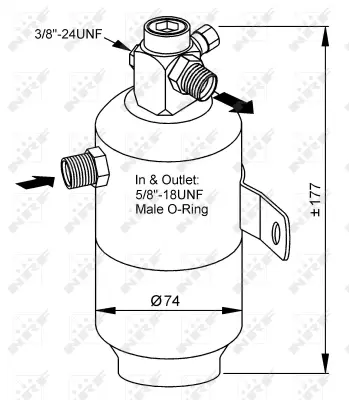 NRF 33170 Mercedes Slk-Series 2.3 97-Receiver Driers A1708300083