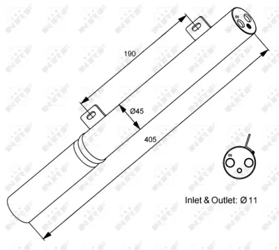 NRF 33196 Mercedes C-Series 2.2d 00-Receiver Driers A2118350047