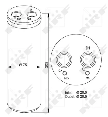 NRF 33205 Audı A4 1.9d 01-Receiver Driers 8E0820193P