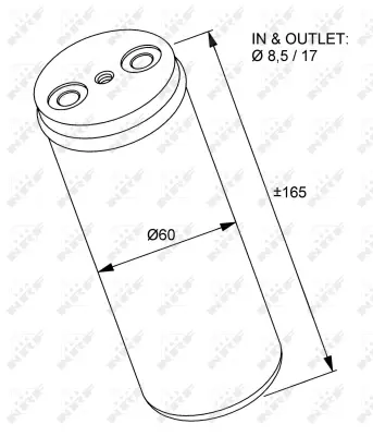 NRF 33233 Opel Meriva 1.7d 03-Receiver Driers 1848049