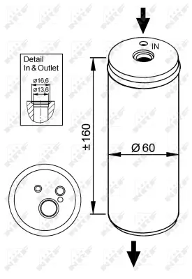 NRF 33296 Seat Leon 1.9d 99-Receiver Driers 1J0820191F