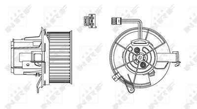 NRF 34162 Mercedes C-Series 2.2d 07-Interior Blower 2128200708