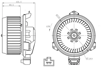 NRF 34268 Toyota Yaris 1.3 11-Interior Blower 8710352141