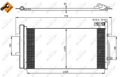 NRF 350029 Audı Q3 1.4 12-Condenserwith Dryer 8U0260401C