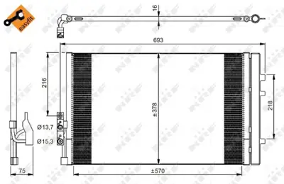 NRF 350036 Klıma Radyatoru Bmw F25 F26 9216143