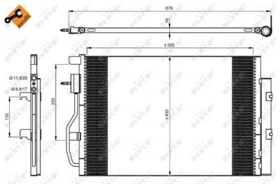 NRF 350044 Opel Mokka 1.6 13-Condenserwith Dryer 95026324 96943762