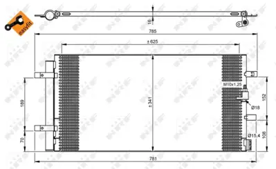 NRF 350046 Audı A4 2.0d 08-Condenserwith Dryer 8T0260403 8T0260403G