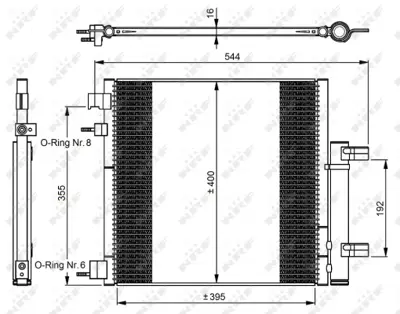 NRF 350048 Chevrolet Spark 1.0 10-Condenserwith Dryer 96676342