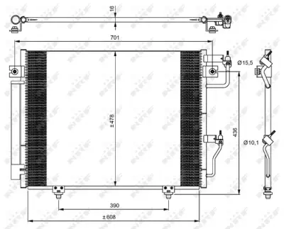 NRF 350049 Mıtsubıshı Pajero 3.2d 07-Condenserwith Dryer 7812A223